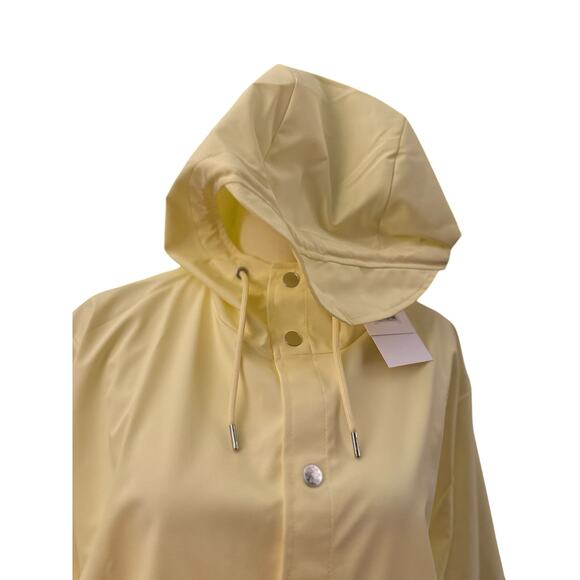 Rains Waterproof Longline Jacket, In Straw Color, Size XL, NWT, Unisex - Picture 6 of 12